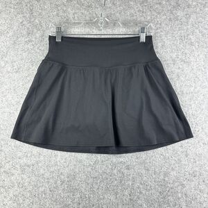 Lululemon High Rise Tennis Skirt Skort Womens 10 Black Stretch Pickleball Golf